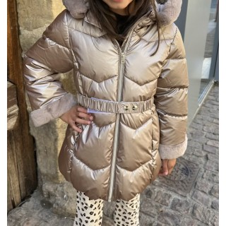 MANTEAU METALLIQUE CEINTURE