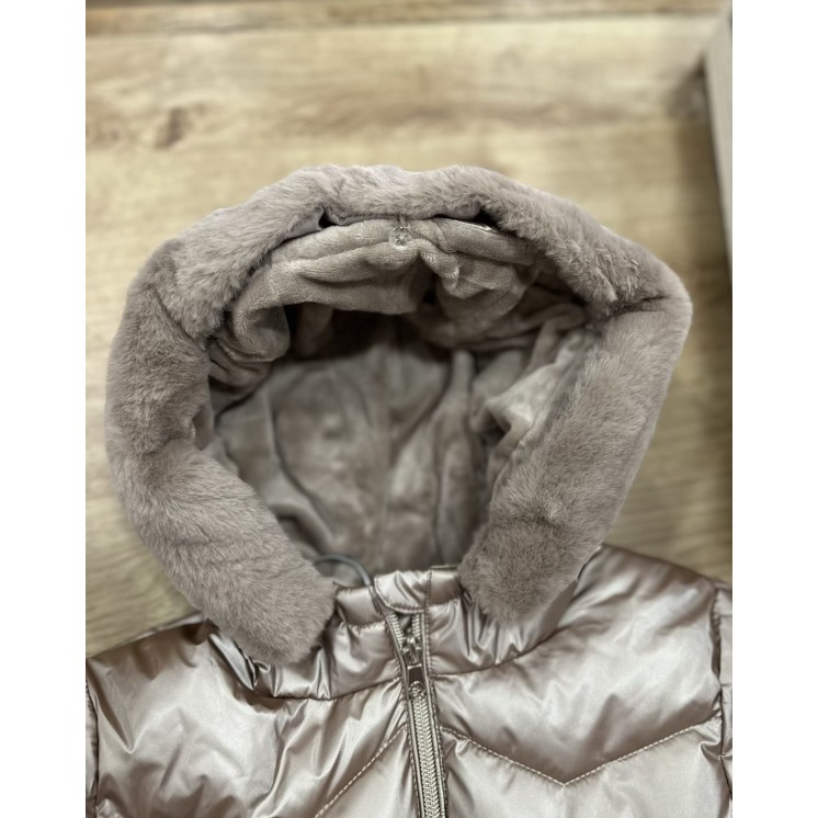 MANTEAU METALLIQUE CEINTURE