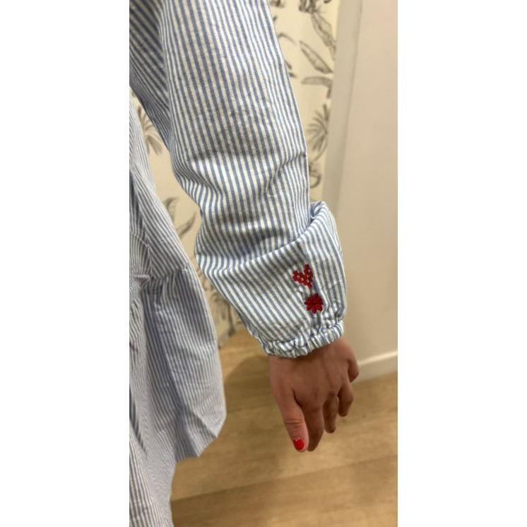ROBE RAYURES COEUR