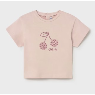 T SHIRT MC F CERISES