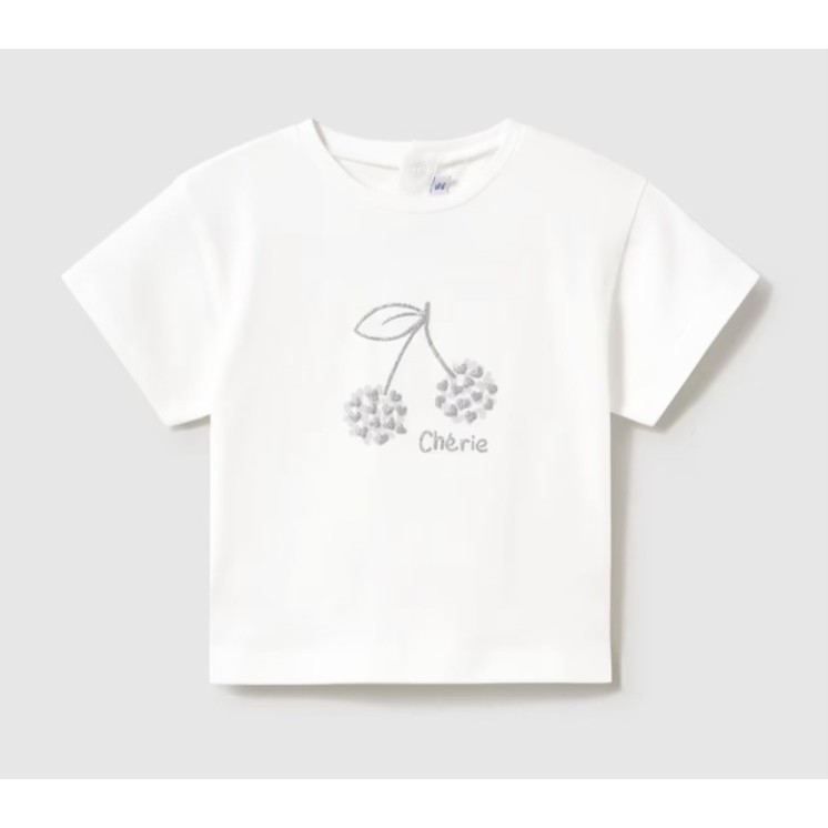 T SHIRT MC F CERISES