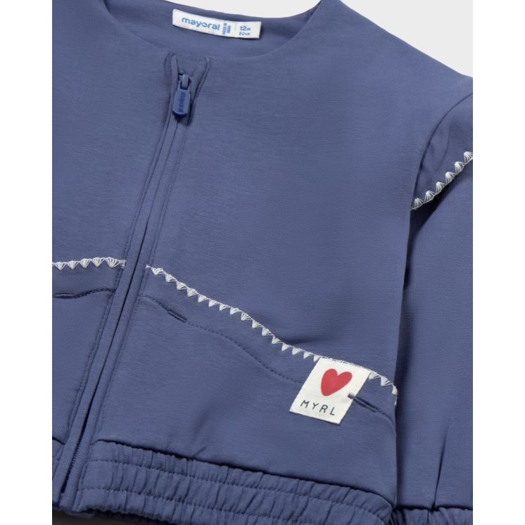 SWEAT F ZIP COEUR
