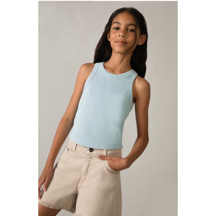 Short en jean Franges