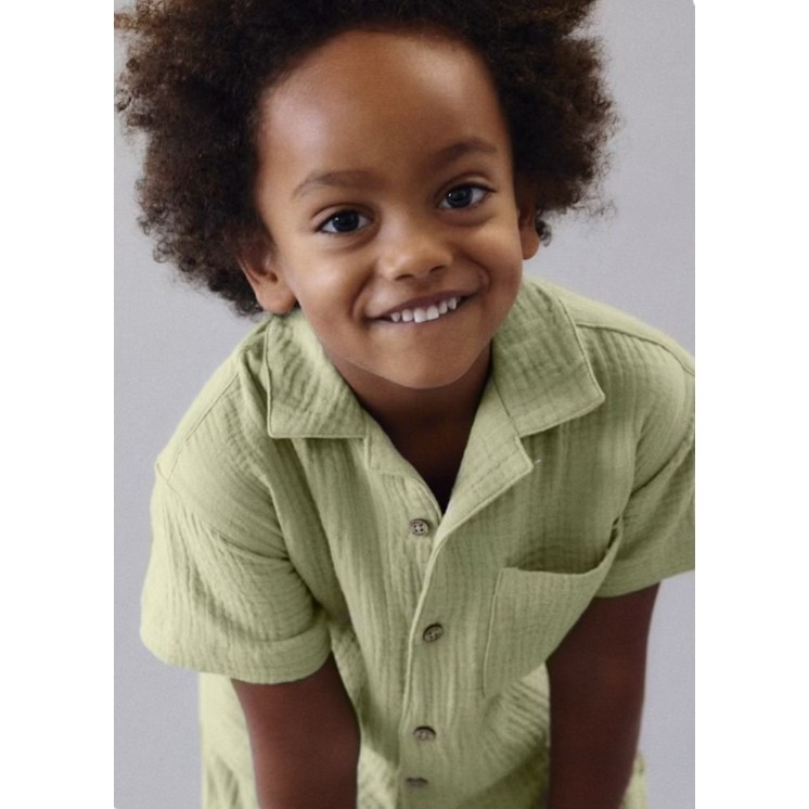 CHEMISE MC GAZE DE COTON