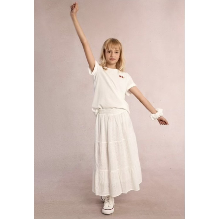 JUPE LONGUE EN BRODERIE