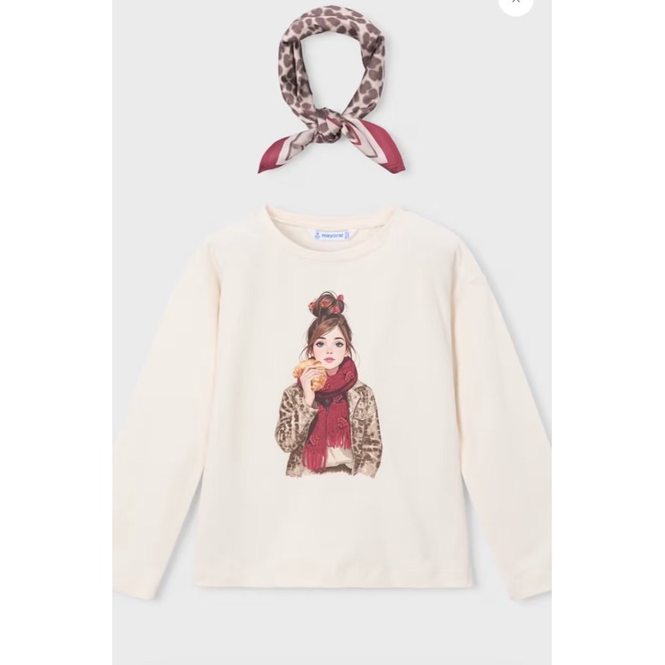 T SHIRT ML FOULARD