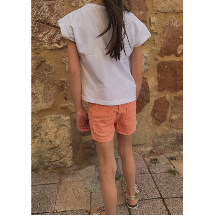 SHORT EN JEAN SAUMON