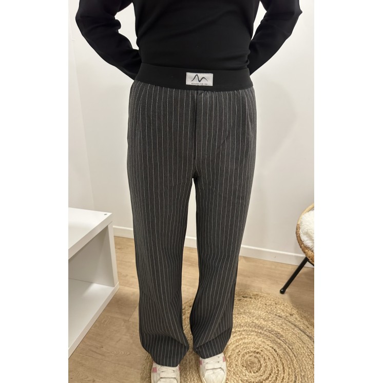 PANTALON LARGE RAYÉ
