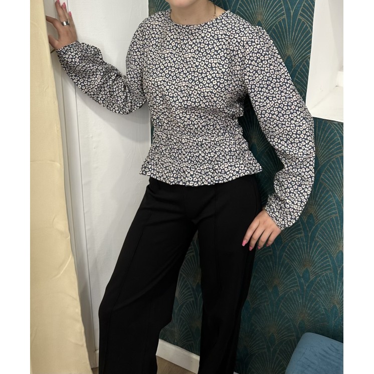 BLOUSE CINTRÉE FLEURS