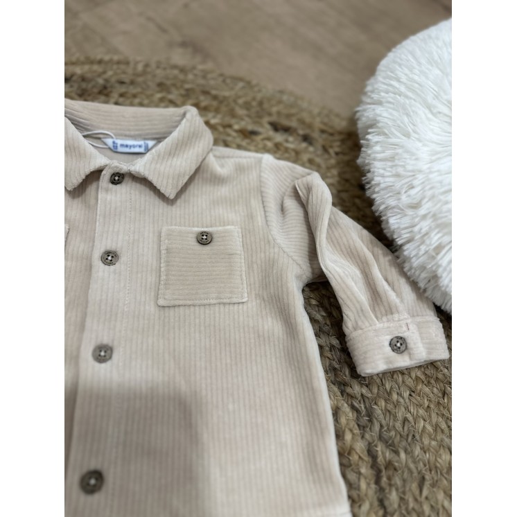 SUR CHEMISE G VELOURS COTELE