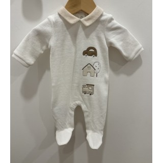 PYJAMA MAISON EN VELOURS COL