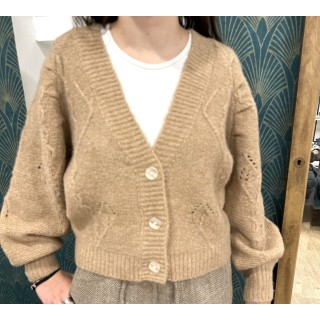 GILET BOUTON COL V